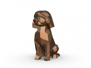 Mini Goldendoodle dog Modelo de impresión 3D