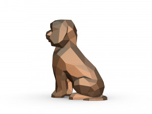 Mini Goldendoodle dog Modelo de impresión 3D