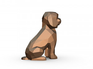 Mini Goldendoodle dog Modelo de impresión 3D