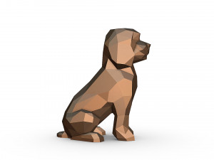 Mini Goldendoodle dog Modelo de impresión 3D