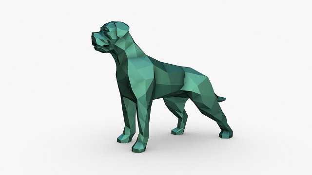 Bullmastiff dog Model do druku 3D .c4d .max .obj .3ds .fbx .stl .blend 