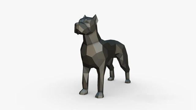 Dogo argentino 3D Print Model .c4d .max .obj .3ds .fbx .stl .blend