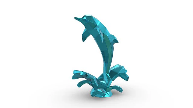 Dolphin figure 3D Print Model .c4d .max .obj .3ds .fbx .stl .blend 