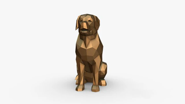 Golden Retriever figure 3D Print Model .c4d .max .obj .3ds .fbx .stl .blend 