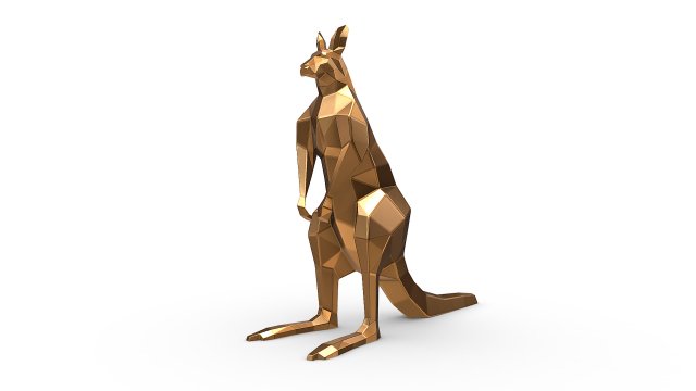 Kangaroo 3D Print Model .c4d .max .obj .3ds .fbx .stl .blend 