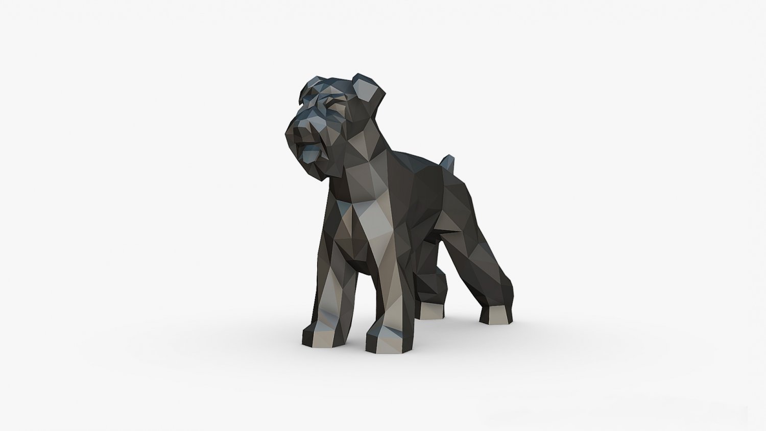 Schnauzer dog figure 3D in 3DExport