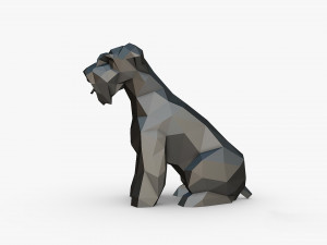 Schnauzer dog figure Modello di stampa 3D