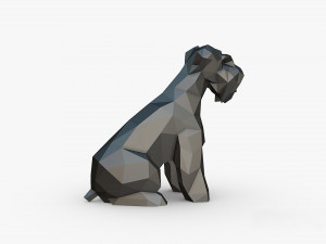 Schnauzer dog figure Modello di stampa 3D