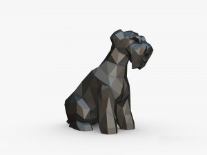 Schnauzer dog figure Modello di stampa 3D