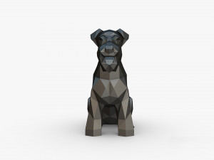Schnauzer dog figure Modello di stampa 3D