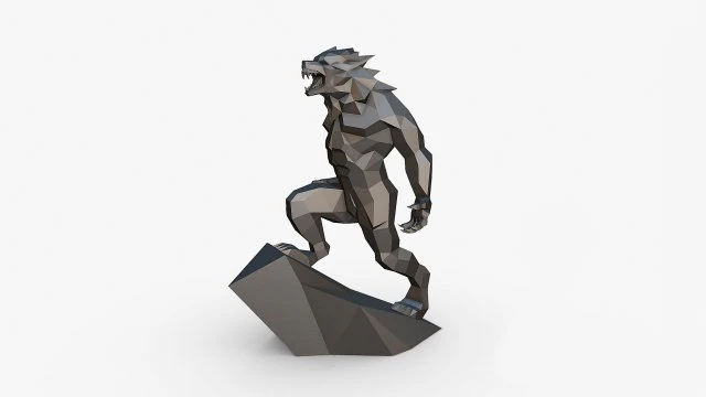 Werewolf 3D Print Model .c4d .max .obj .3ds .fbx .stl .blend 
