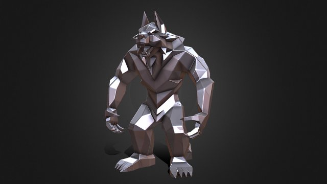 Werewolf 3Dプリントモデル .c4d .max .obj .3ds .fbx .stl .blend 