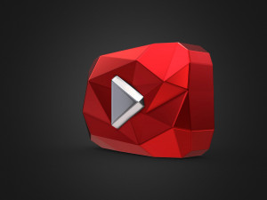 Youtube Diamond Play Button 3D Принт Модель