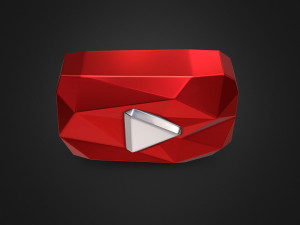 Youtube Diamond Play Button 3D Принт Модель