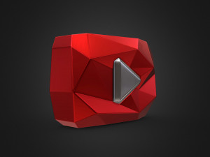 Youtube Diamond Play Button 3D Принт Модель