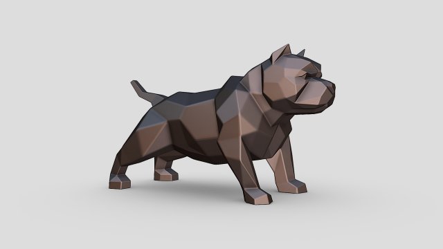 American Bully 3D Print Model .c4d .max .obj .3ds .fbx .stl .blend 