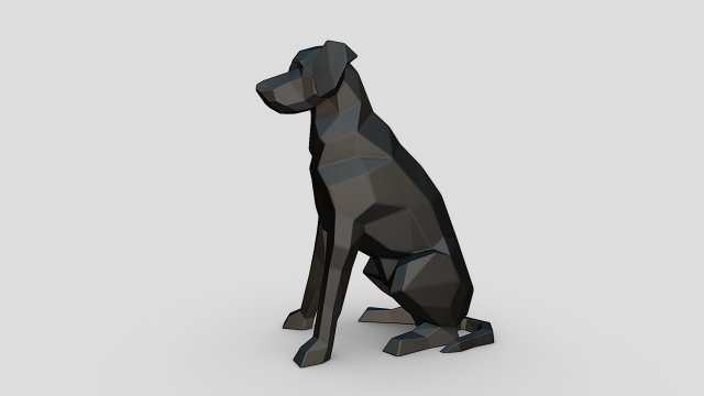 Border collie labrador mix 3D Print Model .c4d .max .obj .3ds .fbx .stl .blend 
