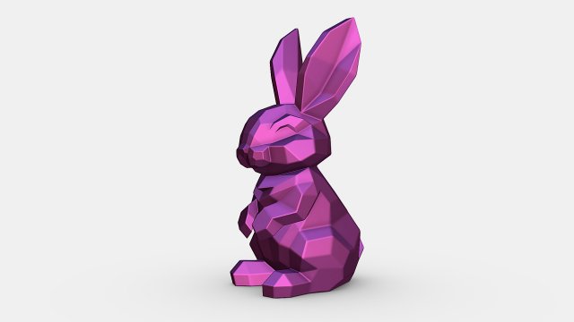 Bunny 3D Print Model .c4d .max .obj .3ds .fbx .stl .blend 