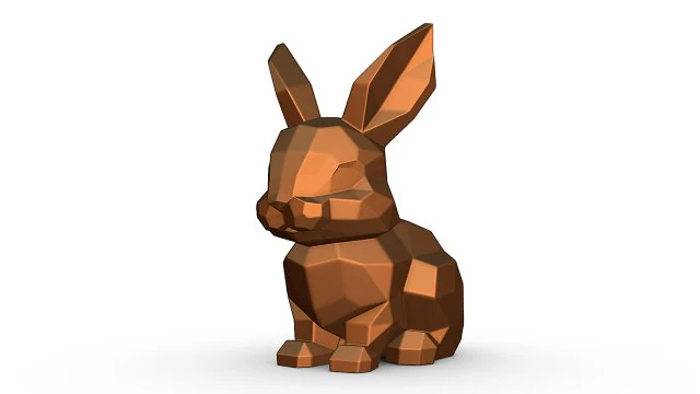 Konijntje 3D printmodel .c4d .max .obj .3ds .fbx .stl .blend 