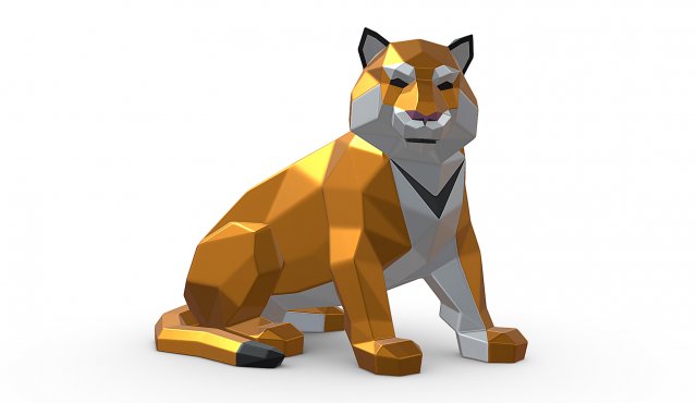 Tiger 3D-Druckmodell .c4d .max .obj .3ds .fbx .stl .blend 