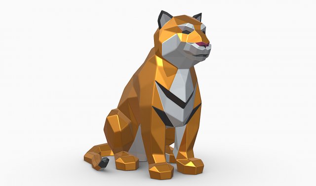 Tiger 3Dプリントモデル .c4d .max .obj .3ds .fbx .stl .blend 