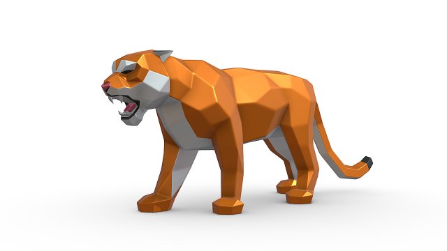 Tiger Model do druku 3D .c4d .max .obj .3ds .fbx .stl .blend 