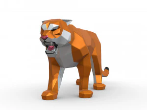 老虎 3D 打印模型