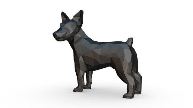 Jack russell terrier Model do druku 3D .c4d .max .obj .3ds .fbx .stl .blend 