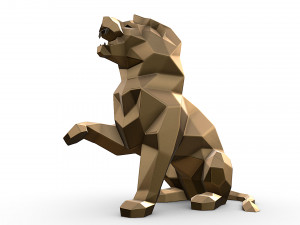 Angry lion Modèles 3D en vedette