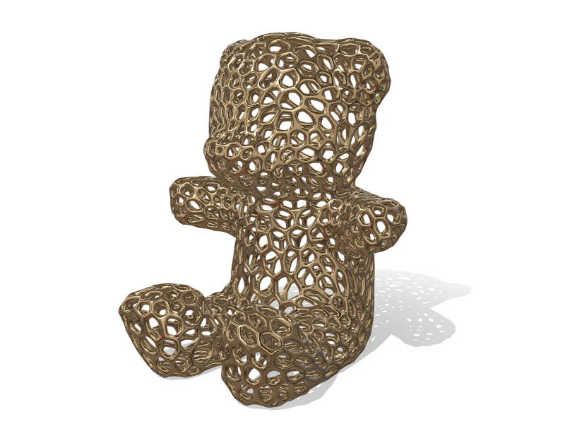 Bear Voronoi Style 3D Print Model .c4d .max .obj .3ds .fbx .stl .blend 