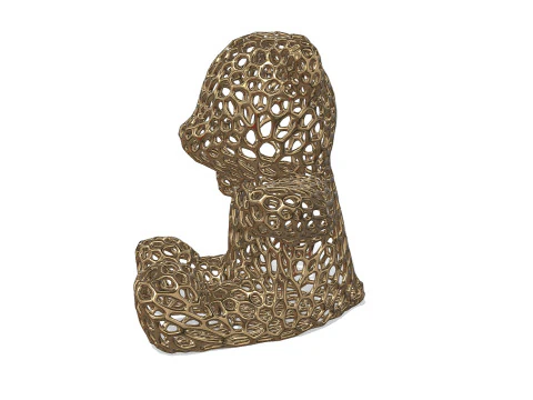 Bear Voronoi Style 3D Print Model