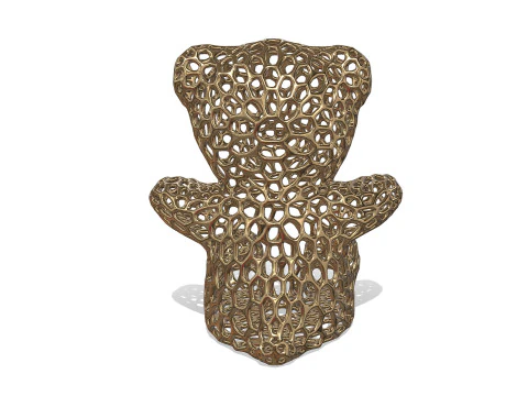 Bear Voronoi Style 3D Print Model