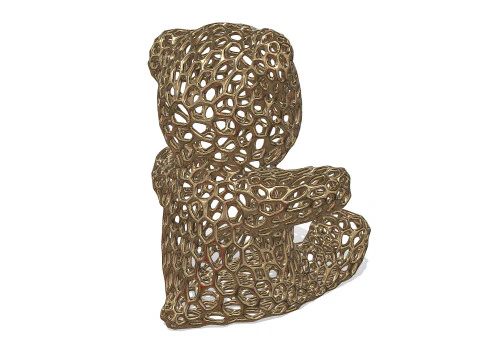 Bear Voronoi Style 3D Print Model