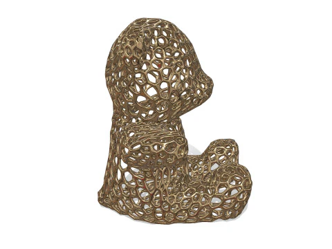 Bear Voronoi Style 3D Print Model