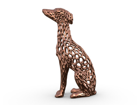 Italian Greyhound Voronoi Style 3D-printmodel