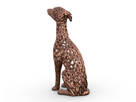 Italian Greyhound Voronoi Style 3D-Druckmodell