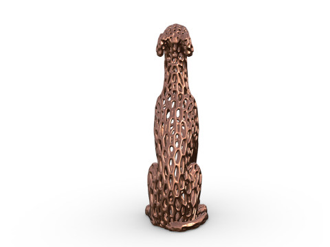 Italian Greyhound Voronoi Style 3D-Druckmodell