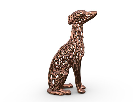 Italian Greyhound Voronoi Style 3D-Druckmodell