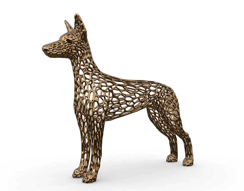 Pharaoh hound voronoi style 3D Print Model .c4d .max .obj .3ds .fbx .stl .blend 