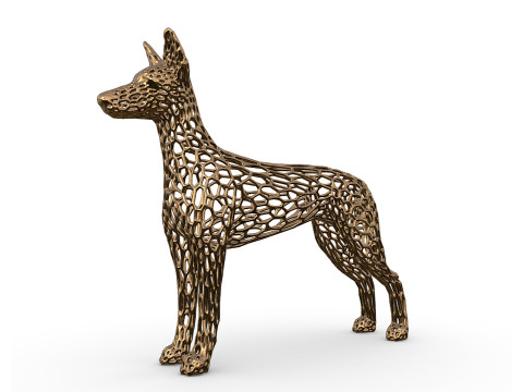 Pharaoh hound voronoi style Modelo de impresión 3D