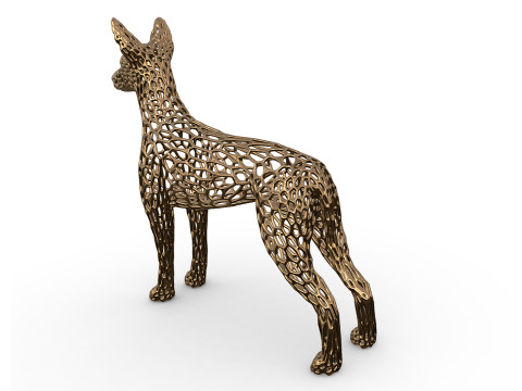 Pharaoh hound voronoi style 3D प्रिंट मॉडल
