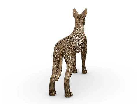 Pharaoh hound voronoi style 3D Print Model