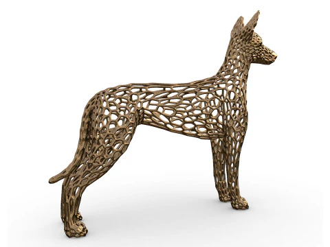 Pharaoh hound voronoi style 3D Print Model