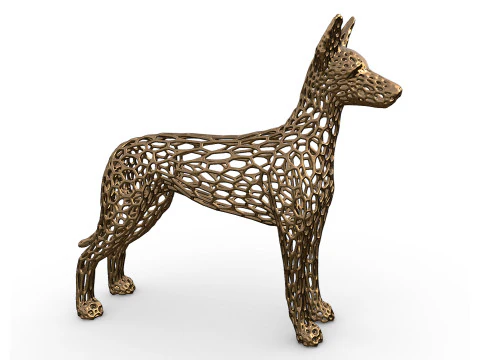 Pharaoh hound voronoi style 3D Print Model