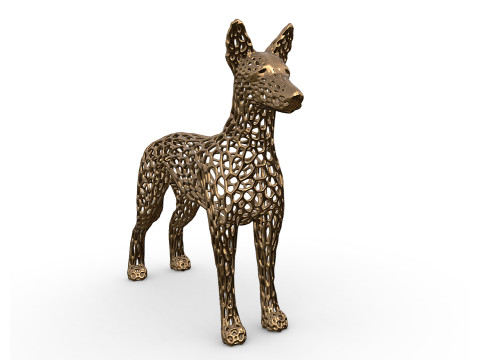 Pharaoh hound voronoi style 3D प्रिंट मॉडल