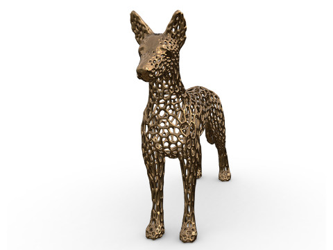 Pharaoh hound voronoi style 3D प्रिंट मॉडल