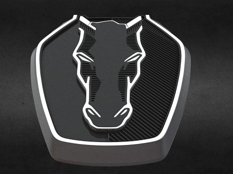 Mustang logo 3Dプリントモデル