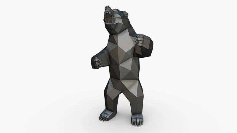 Grizzly bear figure 3D print model 3D Print Model .c4d .max .obj .3ds .fbx .stl .blend 