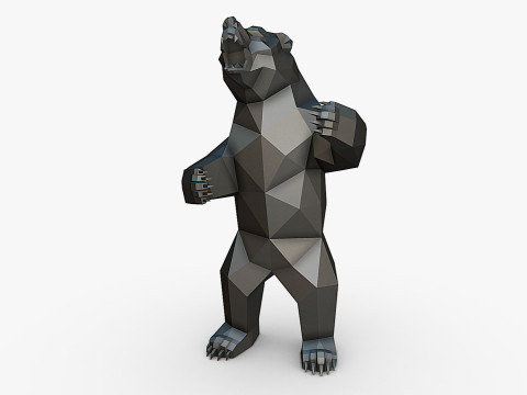 Grizzly bear figure 3D print model 3D Принт Модель