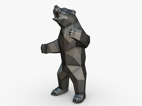 Grizzly bear figure 3D print model Modelo de Impressão 3D